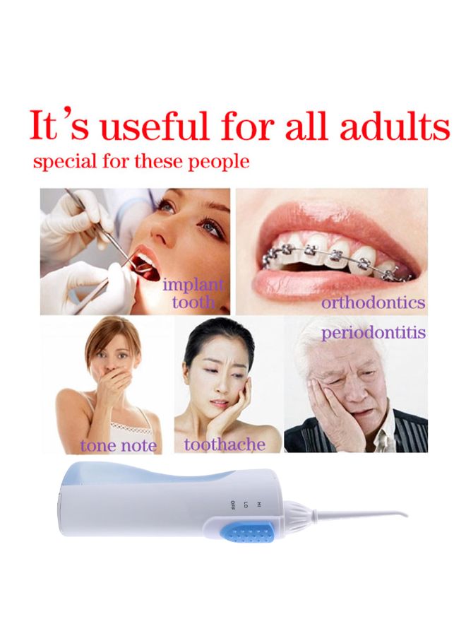 نيبمينينت Portable Cordless Electric Oral Irrigator White / Blue 0.249kg - Image 3