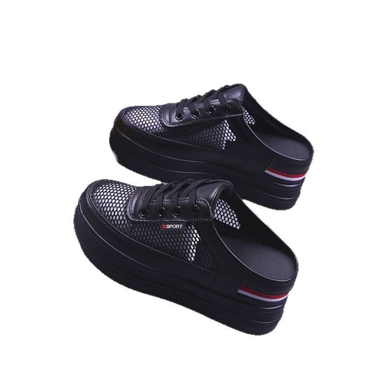 Women'S Platform Platform Shoes Style Mesh Breathable Casual Women'S Work Slippers Inner White Shoes For Women - Image 4
