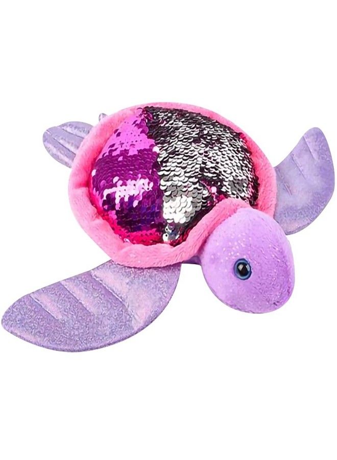 ArtCreativity Flip Sequin Sea Turtle Plush Toy 1Pc Soft Stuffed Sea Turtle With Color Changing Sequins Cute Home And Nursery Animal Decorations Calming Fidget Toy For Girls And Boys 10.5 Inches - Image 1