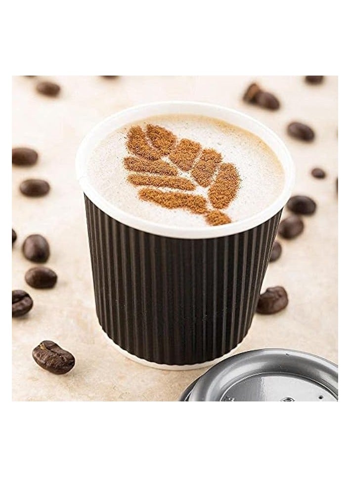 erorex Cup [100 pcs] Double Paper Heat resist Qahwa Disposable 4 oz insulated ripple Cup For Office & Home Black Cup perfect for Events, parties and special occasions  - Image 3
