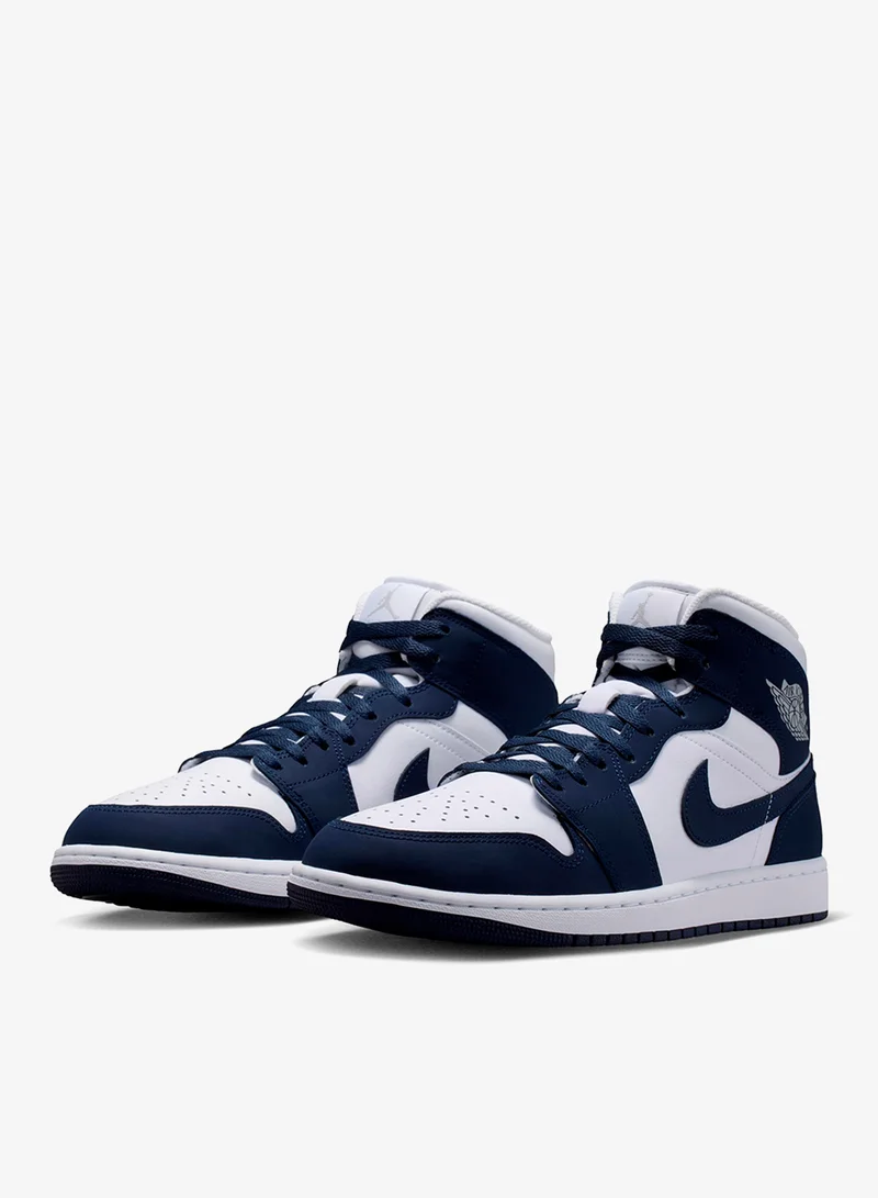 Jordan OBSIDIAN/OBSIDIAN-WHITE-GREY FOG-PINK FOAM Air Jordan 1 Mid Emea for Men | Best Price UAE