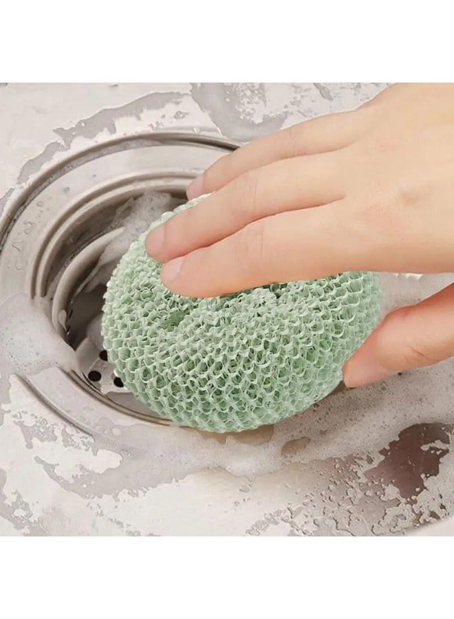 5 قطع من إسفنجة اللوف الناعمة المصنوعة من الألياف بتصميم نظيف لغسل الأطباق وإسفنجة مضادة للخدش - Image 5