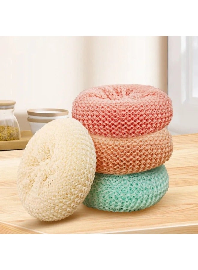 5 قطع من إسفنجة اللوف الناعمة المصنوعة من الألياف بتصميم نظيف لغسل الأطباق وإسفنجة مضادة للخدش - Image 2