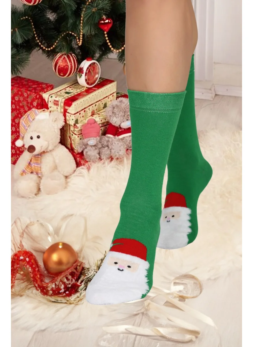 Mono Socks - Single Bearded Santa Claus Socks with Christmas Gift Box