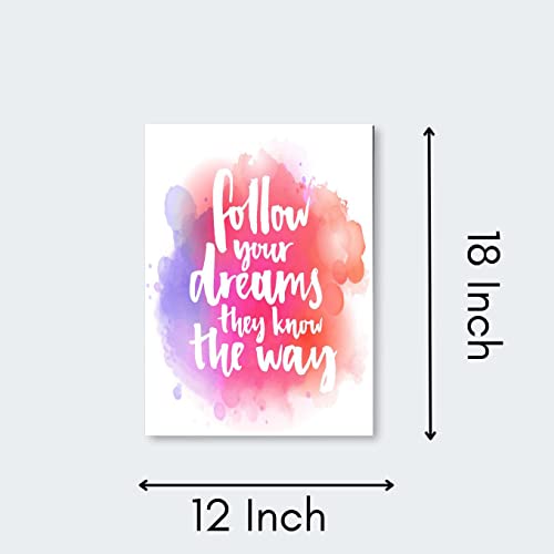 5 Ace follow your dreams they Wall Sticker Poster|size:12x18|multicolor - Image 4