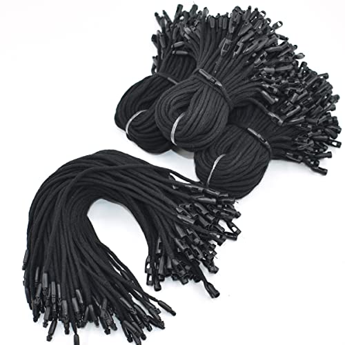 BDS-HOME 300Pcs 7.6inch Cotton Gift Clothing Price Tag String Hang Tag String Hanging Rope Snap Lock Pin Loop Fastener Hook Ties Fast to Attach for Clothes Tags Shoes Snap Lock Luggage Label (Black) - Image 5