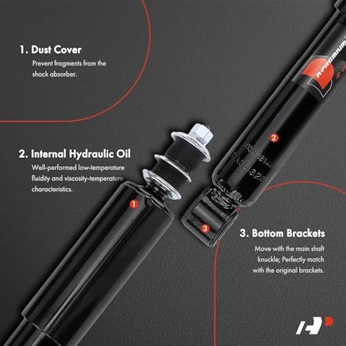 A-Premium Shock Absorber Replacement For Nissan Pickup 19951997 D21 Isuzu Pickup 24L 30L Rwd Front Left And Right A Set Of 2 - Image 4