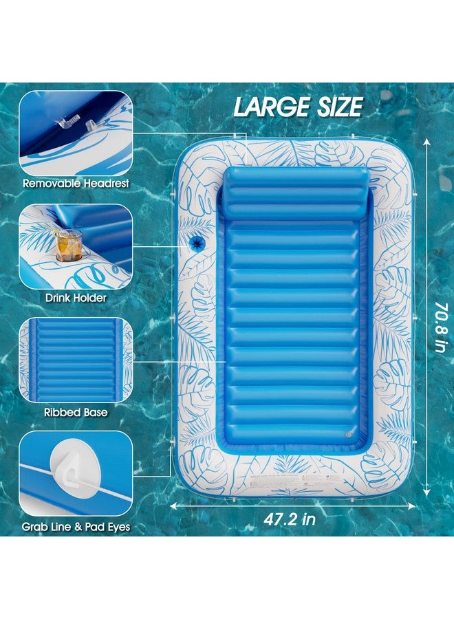 Jasonwell E Tanning Pool Lounger Float - Jasonwell 4 In 1 Sun Tan Tub Sunbathing Pool Lounge Raft Floatie Toys Water Filled Bed Mat Pad For Adult Blow Up Kiddie Pool Kids Ball Pit Pool (L)  - Image 5
