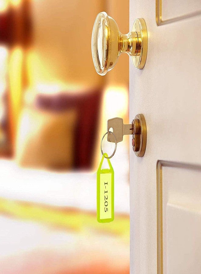 INDUSTRY SERVE Plastic Key Label Tags with Keyring ? Writable ID Name Tags for Key Identification, Storage, Luggage, Office & Home Use ? Durable Keychain Labels (Multicolor, Pack of 5) - Image 5