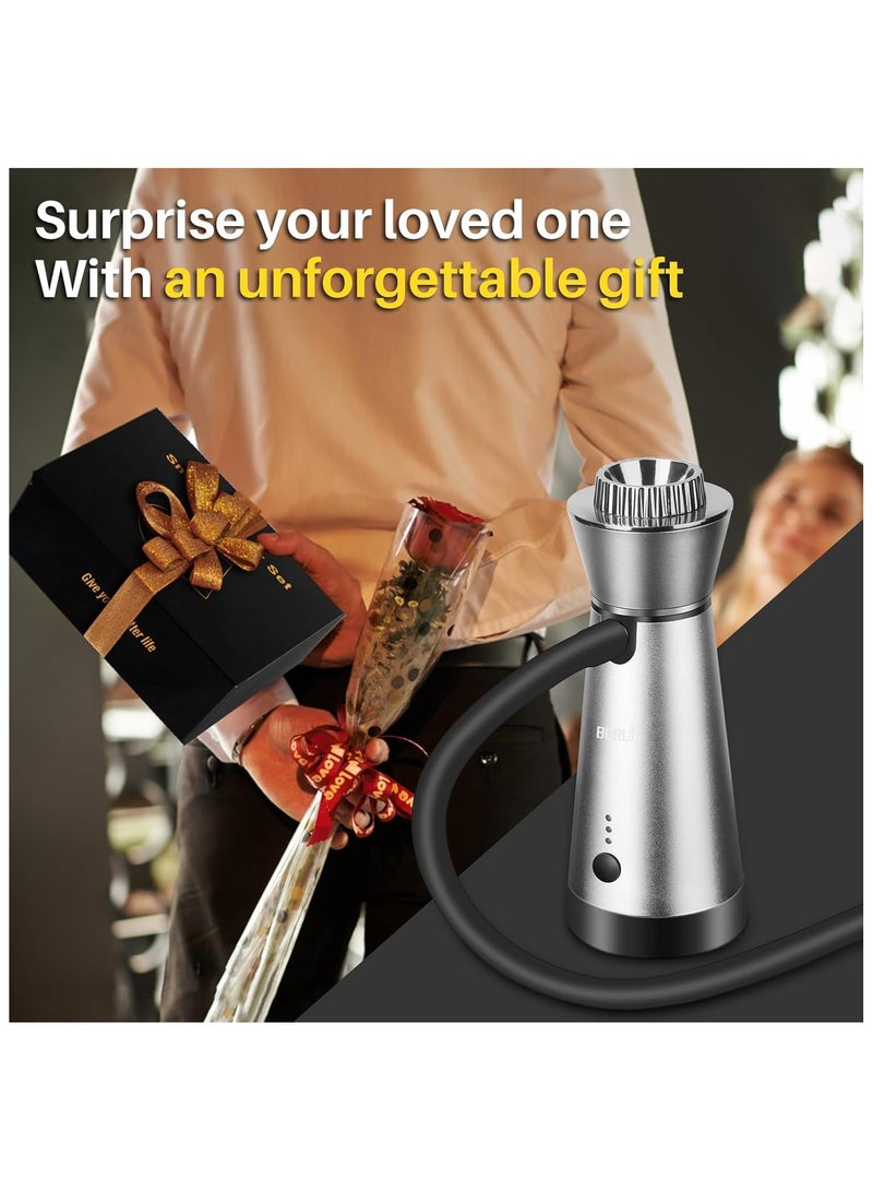 general Cocktail Smoker Kit 4 Flavors Chips Whiskey Smoker Kit with Three Adjustable Modes and Extended Smoking Gun Birthday Bourbon Whiskey Gifts - Image 2