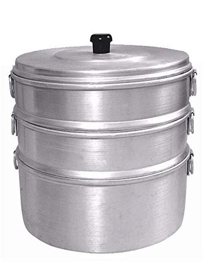 KC Aluminium Momos Steamer 3 Tier Capacity 3 Liters Diameter 8 Inches Silver - Image 5
