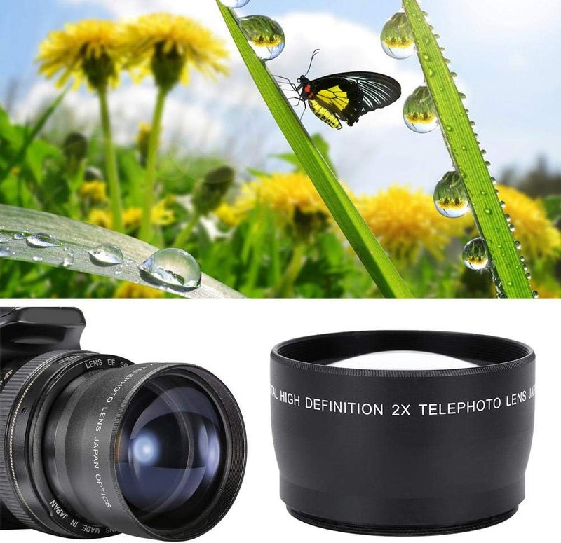 cheekyglo Telephoto Lens, 58MM 2X Magnification Telephoto Lens Aluminium Alloy Teleconverter Lens for 58mm Diameter and 1855 Focal Length Lens - Image 4