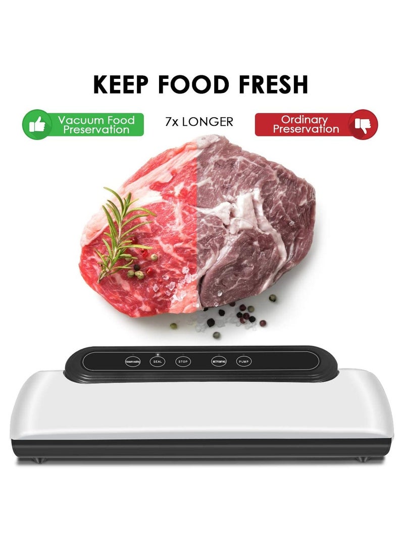 Joshberg Vacuum Sealer Machine, 5 in 1 Automatic Food Saver One-Touch Safe Operation Vacuum Sealing Machine, Dry & Moist Modes, Easy to Clean, For Meat or Wet Food In Home Kitchen  - Image 2