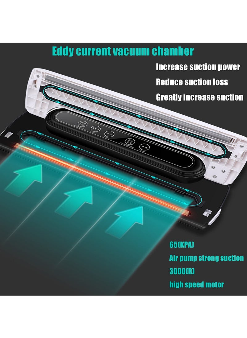 Joshberg Vacuum Sealer Machine, 5 in 1 Automatic Food Saver One-Touch Safe Operation Vacuum Sealing Machine, Dry & Moist Modes, Easy to Clean, For Meat or Wet Food In Home Kitchen  - Image 5