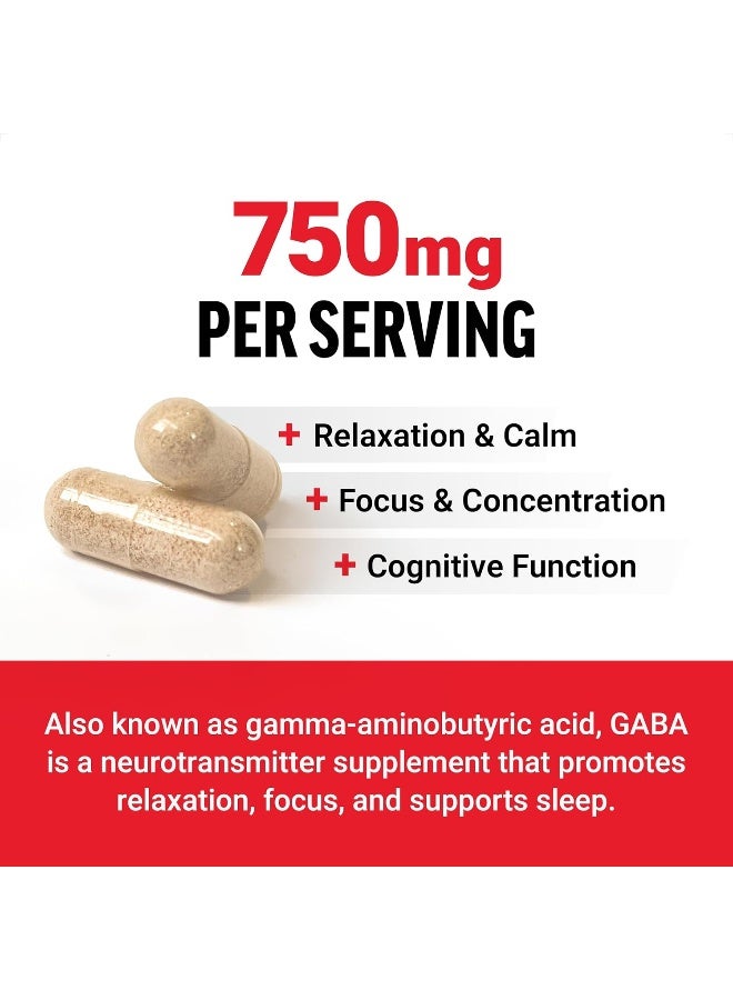 Force Factor GABA 750mg Capsules for Adults - Image 2