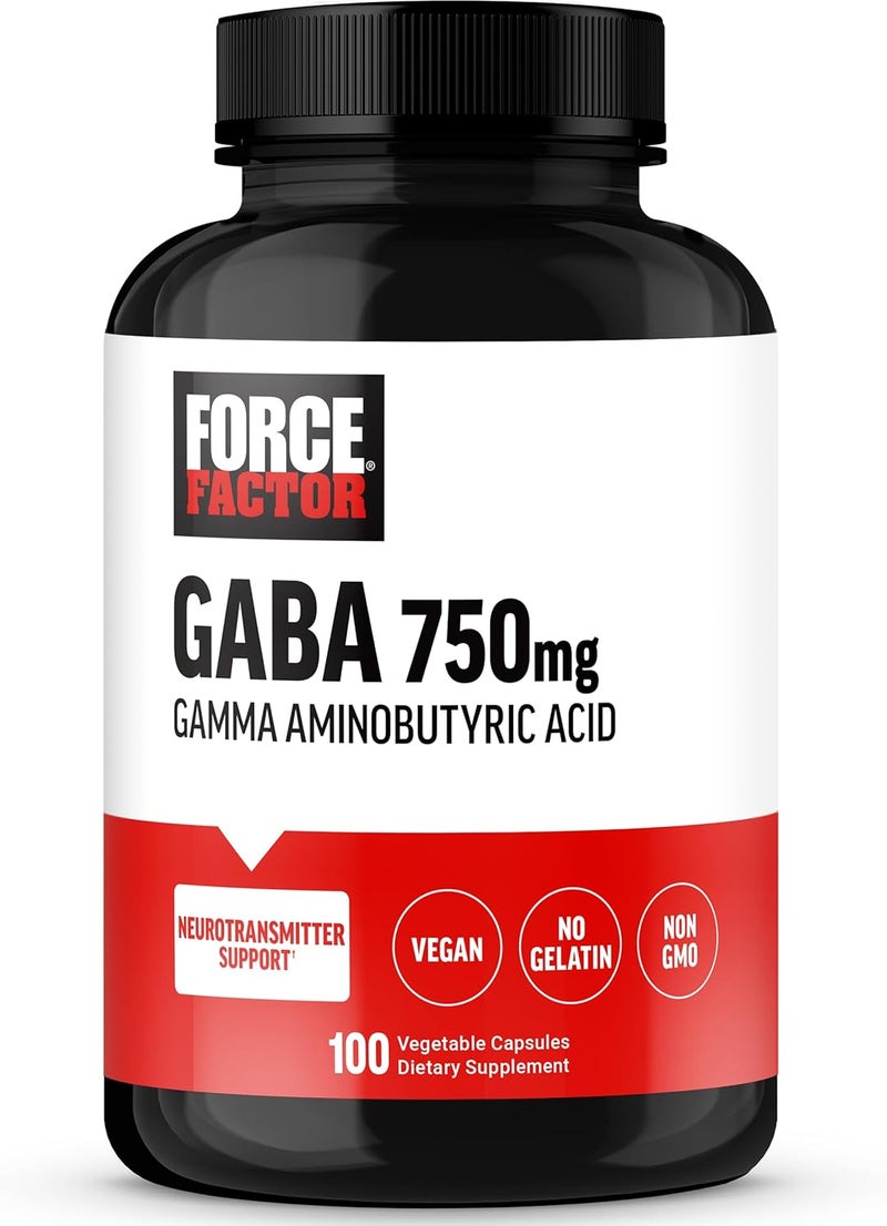 Force Factor GABA 750mg Capsules for Adults - Image 1