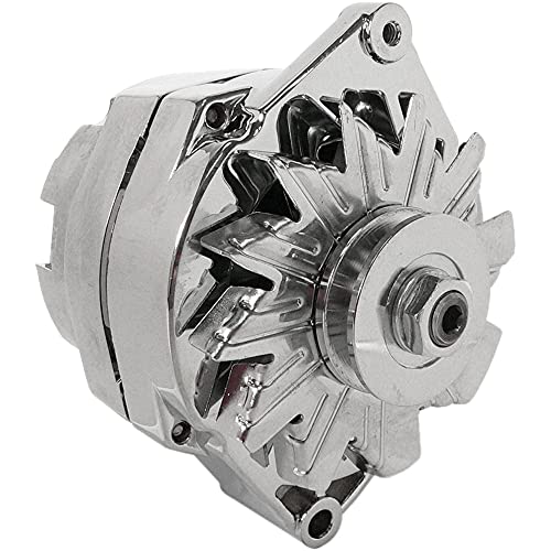 Db Electrical Adr0336C Alternator Chrome Compatible WithReplacement For Chevrolet General Motors 110 Amp 3Wire Setup 65 6785 Low CutIn For Higher Charge Rate - Image 1