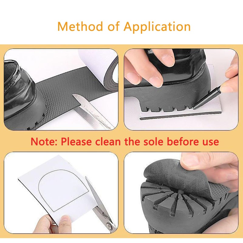 ArrErr 1 Meter Non-Slip Shoe Pads Sole Protector EVA Foam Adhesive High Heels Anti-Slip Pad Shoes Grips Shoe Bottom Protectors Sole Guard Saver for Sneakers Slippers Pumps All Heels Noise Reduction - Image 5