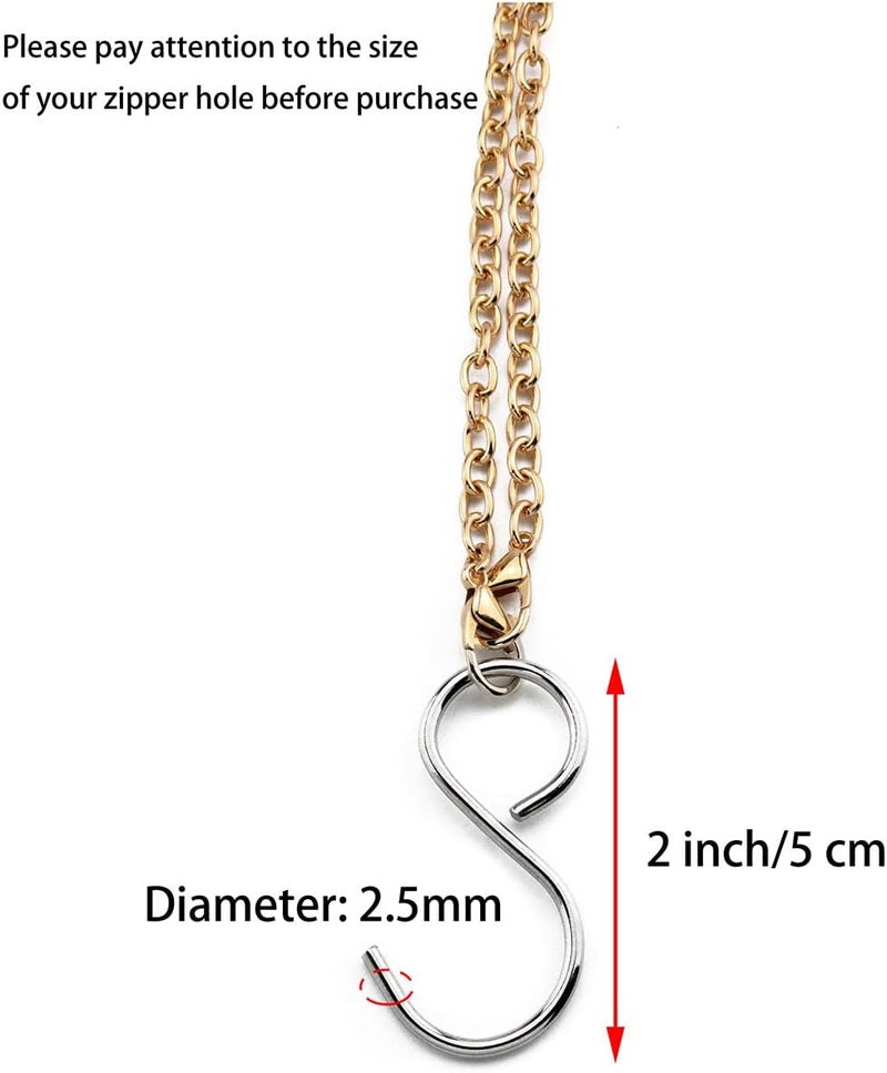 klarako Dress Zipper Helper klarako 2pcs Zipper Puller Zipping Up Down Dress by Yourself, Light Gold and Silver 47.2 Inches Zip Aid Tool Zipper Pull Assistant - Image 1