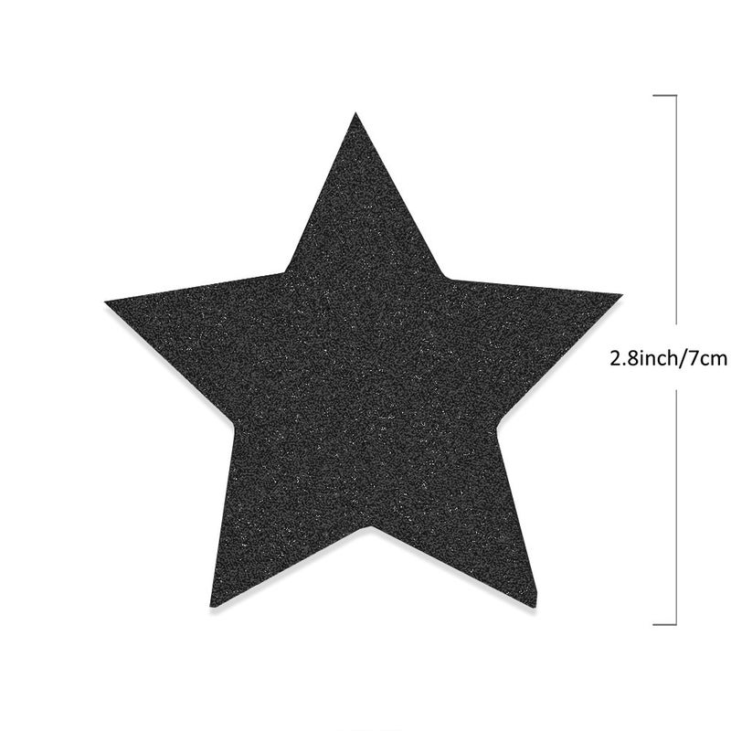 Aonor Glitter Black Star Hanging Garland - Twinkle Paper Star Banner for Festival Home Wall Decoration  Halloween Themed Party  Birthday Party Decorations  2.8""  Totally 23 ft/7m - Image 3