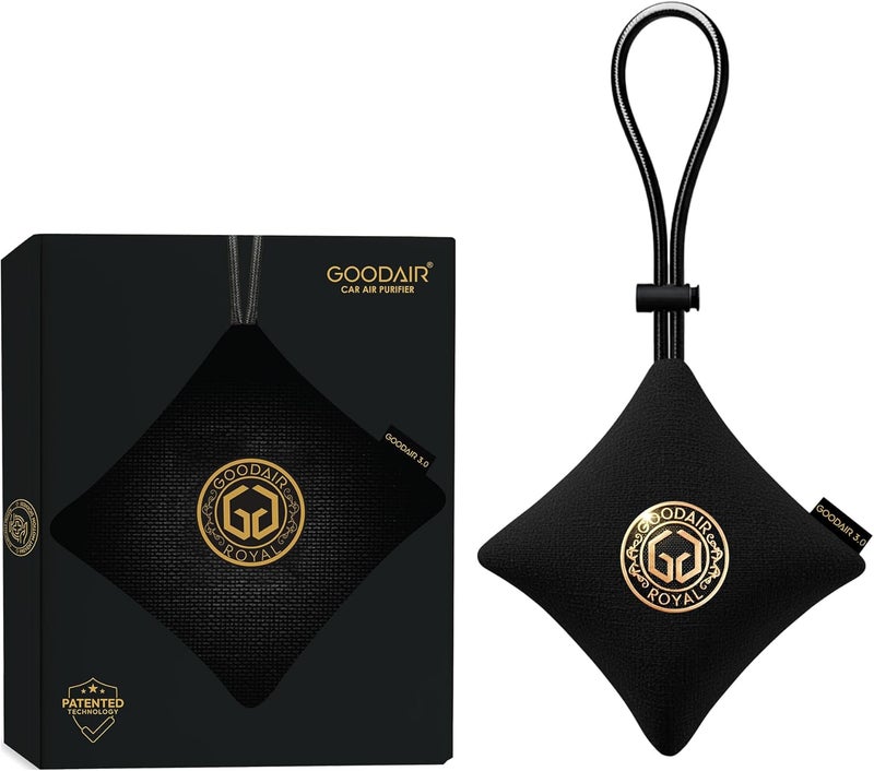 GOODAIR Royal Premium Non-Electric Car Air Purifier | Super Black | Activated Carbon Technology for 24/7 Air Protection | Certified to Absorb Toxic Gases | Elegant Handcrafted Design - Image 1