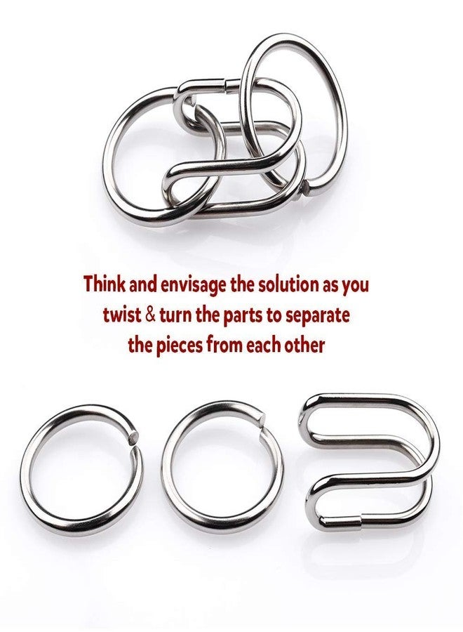 Dezva Brain Teasers Metal Wire Puzzle Toys - Assorted Metal Puzzle Toys for Gifts, Party Favors, Prizes, Disentanglement Puzzle Unlock Interlock Toys - IQ Puzzle Brain Teaser Set of 16 - Image 2