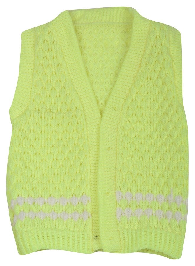 Navbharat Babies' Winter Wear Unisex Sleeveless Sweater Set for Baby Girl and Boy (Lemon_1-2 Years) - Image 1
