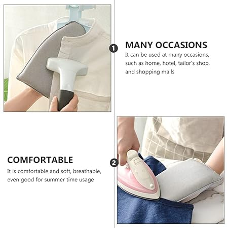 Mezco Mezco Sleeve Portable Ironing Handheld Waterproof Heat Resistant Gloves Complete Care Protective Anti Steam Mitt with Finger Loop for Collars Pockets Grey Pack of 1 - Image 4
