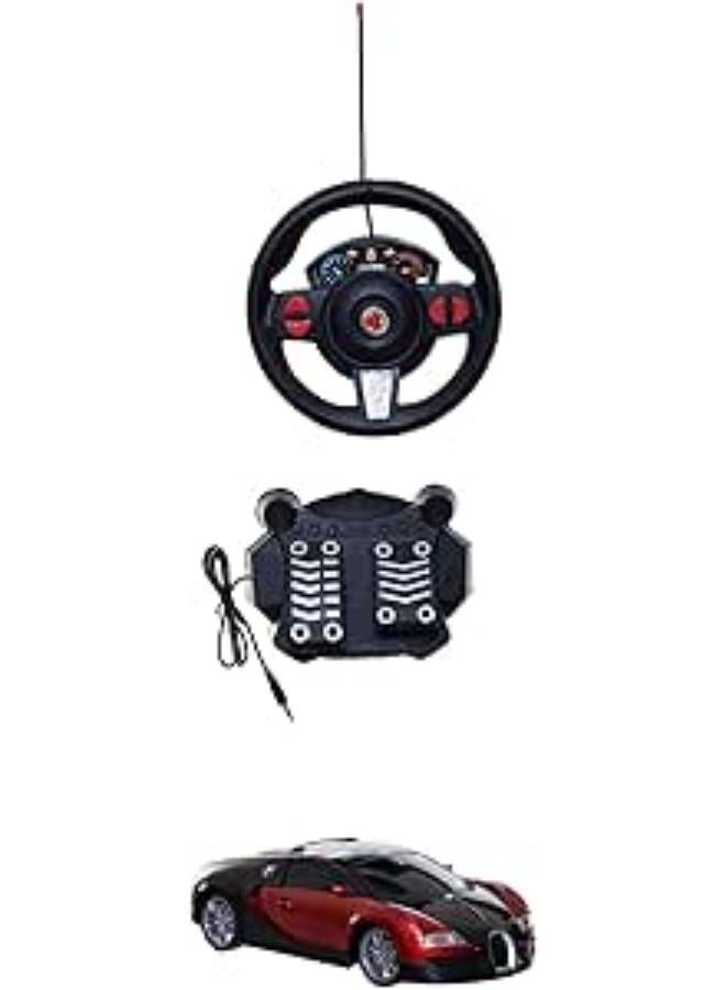 سيارة سباق بلاستيكية بتركيبة ريموت كنترول 3 قطع 31×25×25 سم أحمر وأسود