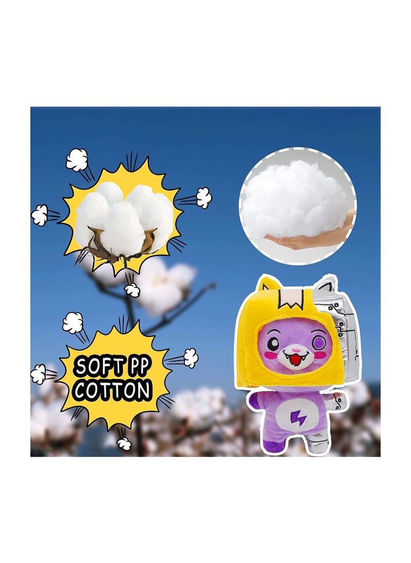 Y&D - Foxy Plush Toy, SYOSI Soft Stuffed Anime Lanky Toys, Detachable Cute Robot Doll with LED Light, Lankybox Mechanical Doll, Best Gift for Kids and Fans (Foxy) - Image 1