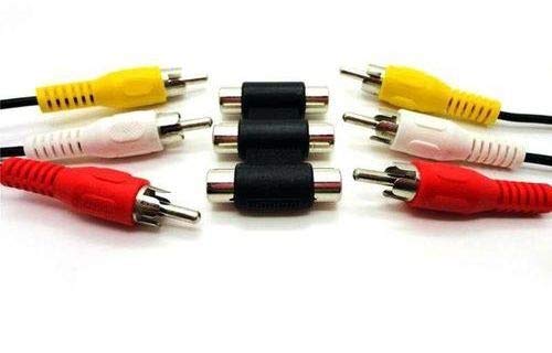 LipiWorld® RCA Female to RCA Female Coupler converter Jointer Jack (3 PCS 3RCA F to F Jack) - Image 4
