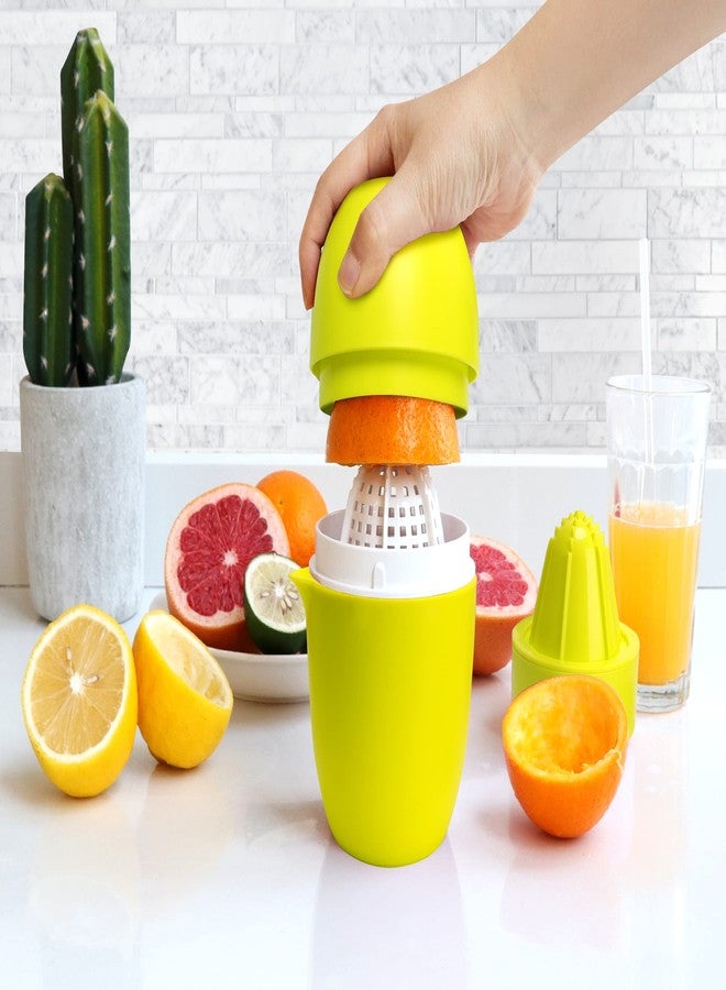 Lechin Hand Juicer - Citrus Juicer with Lemon Shape - Hand Lemon Juicer with Two Press Options for Different Fruits (Yellow) - Image 3