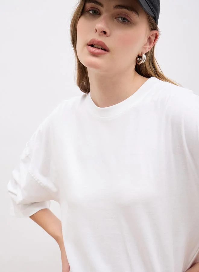Styli Graphic Print Short Sleeve Oversized T-Shirt