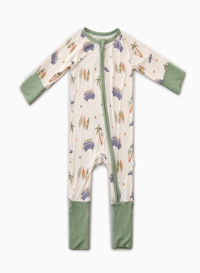 Bamboo Little Ultra-Soft Convertible Baby Romper - Gender Neutral Infant Clothes with 2-Way Zipper, Footless Sleepwear, Cozy Unisex outfit - Image 1