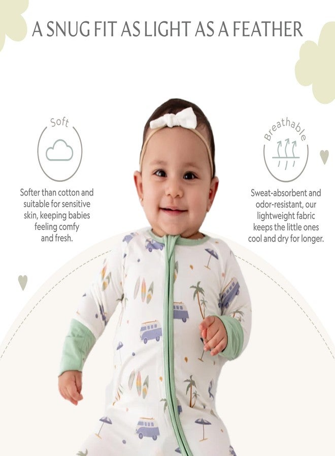 Bamboo Little Ultra-Soft Convertible Baby Romper - Gender Neutral Infant Clothes with 2-Way Zipper, Footless Sleepwear, Cozy Unisex outfit - Image 3
