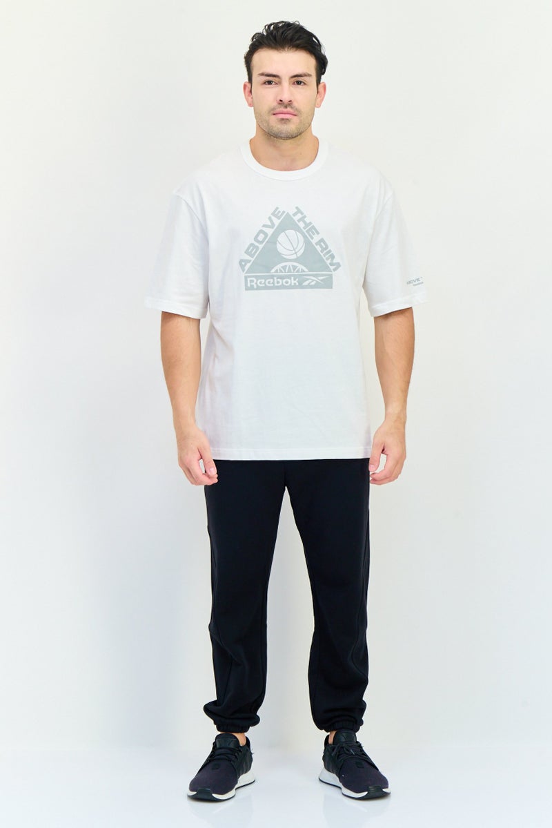 Reebok Men Sportswear Fit Short Sleeve Outdoor T-Shirt, White  - Image 4