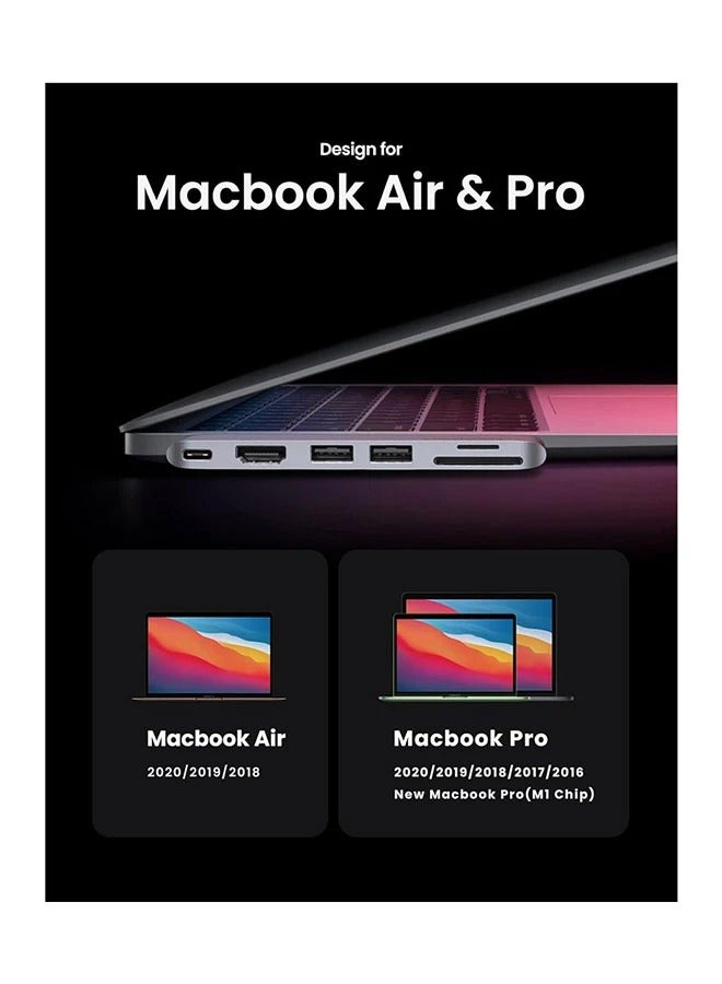 UGREEN ECO Ugreen CM380 (80856) Type-C Male to Dual USB 3.0, HDMI, TF, SD, Type-C Female Multi-Interface HUB - Image 3