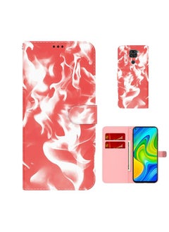 HuHa Case Cover For  Xiaomi Redmi Note 9 / 10X 4G Cloud Fog Pattern Horizontal Flip Leather Case with Holder & Card Slot & Wallet Red 