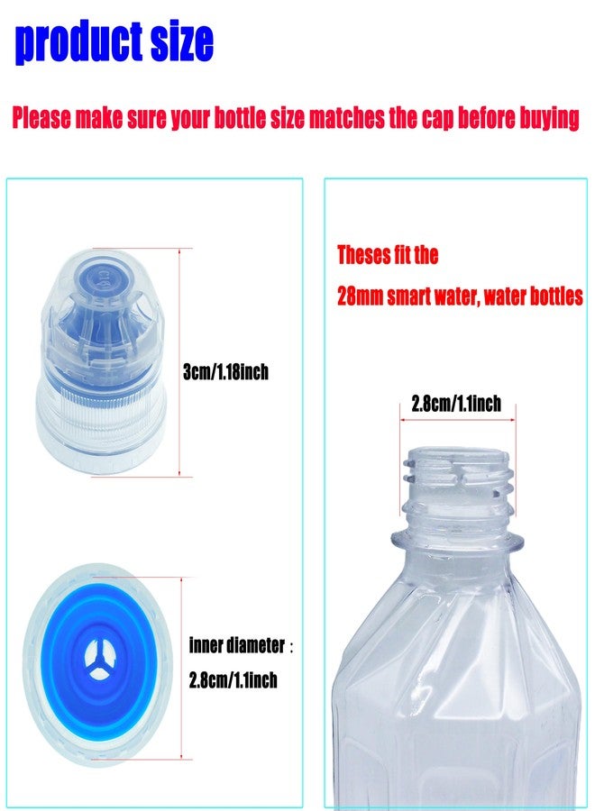 Yinprwi 28 mm Push Pull Replacement Caps Colorful Flip Cover Plastic Soda Water Bottle Tops Replacement Lids for Smart Bottles, 28 mm Sport Bottle Cap,30 PCS - Image 2