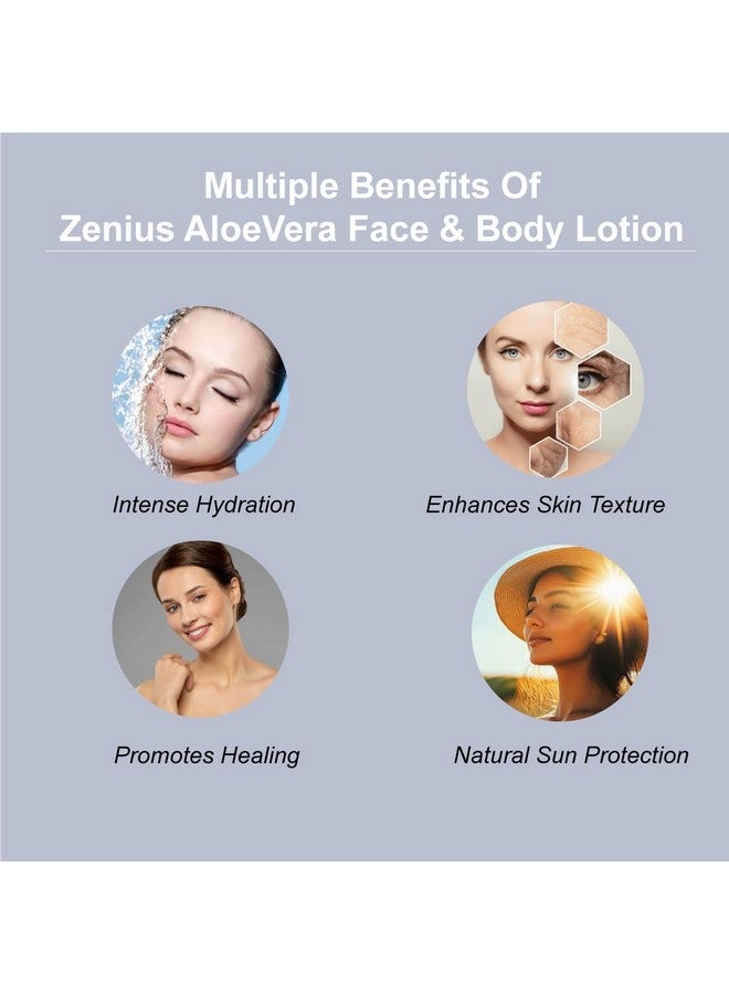 ZENIUS Natural Aloevera Face and Body Lotion,24 HR Long Lasting Moisturisation with Aloe Vera extract and Honey, 200ml - Image 4