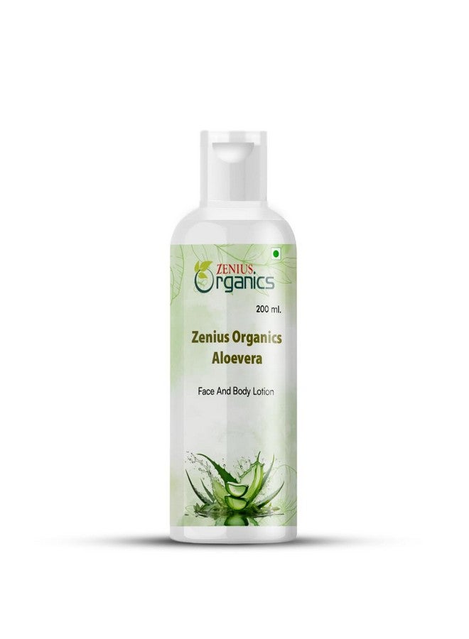 ZENIUS Natural Aloevera Face and Body Lotion,24 HR Long Lasting Moisturisation with Aloe Vera extract and Honey, 200ml - Image 1