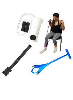 Sock Aids Kit for Putting On Socks No Bending Long Rope with Flexible Sock Aid Device Sock Helpers for Seniors Compression Sock Assistant with Removing Socks Shoe Horn