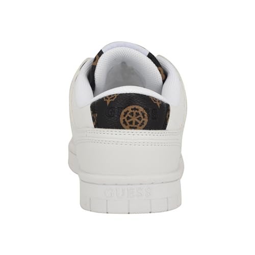Guess Women's RUBINN Sneaker, White/Brown 141, 5 - Image 3