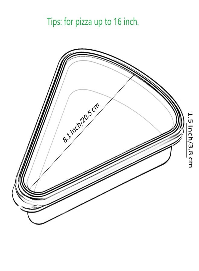 KEVJES 2-Pack Reusable Silicone Leftover Pizza Slice Storage Container with Air-tight Lids-BPA Free,Fits Single Slice up to 16”,Save Space,Refrigerator organizer(2 Blue) - Image 3