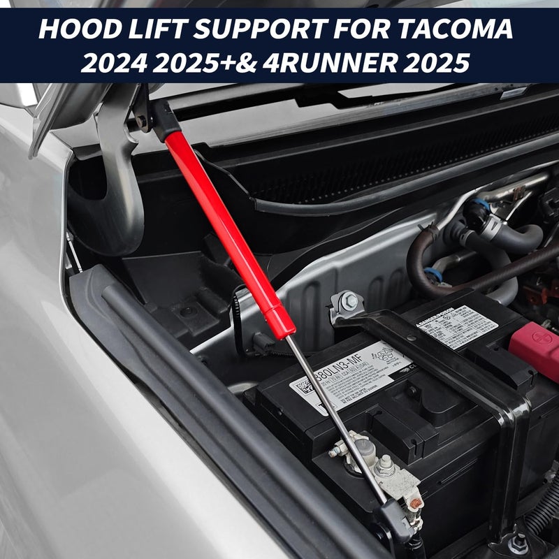 UltraEra Hood Struts for Toyota Tacoma 2024 2025 | 4Runner 2025 2026 Premium Front Bonnet Lift Support Spring Kit 2-Piece Heavy Duty Hydraulic Prop Rod Replacement Easy Installation Upgrade - Image 3