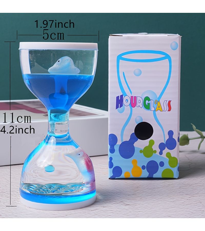 Sky Blue Ocean Animal Hourglass Timer Desktop Decor Stress Relief Gift - Image 2