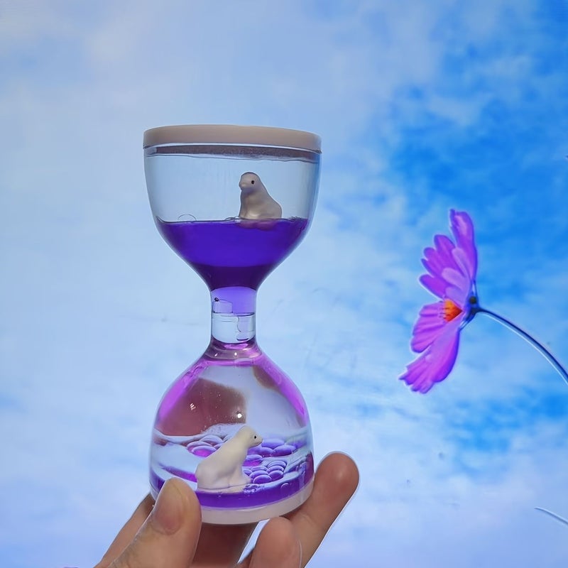 Sky Blue Ocean Animal Hourglass Timer Desktop Decor Stress Relief Gift - Image 4