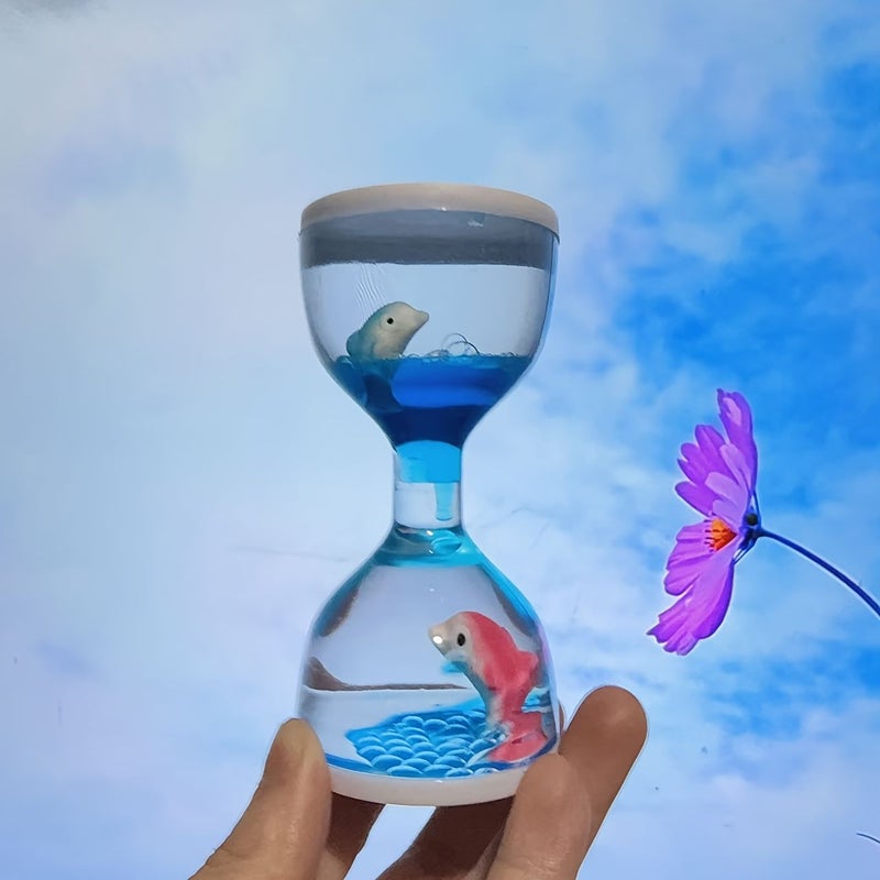 Sky Blue Ocean Animal Hourglass Timer Desktop Decor Stress Relief Gift - Image 5
