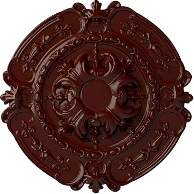 CM17SOBMF SOUTHAMPTON CEILING MEDALLION, 16 3/8"OD X 1 3/4"P (FITS CANOPIES UP TO 2 3/4"), HAND-PAINTED BRUSHED MAHOGANY - Image 2