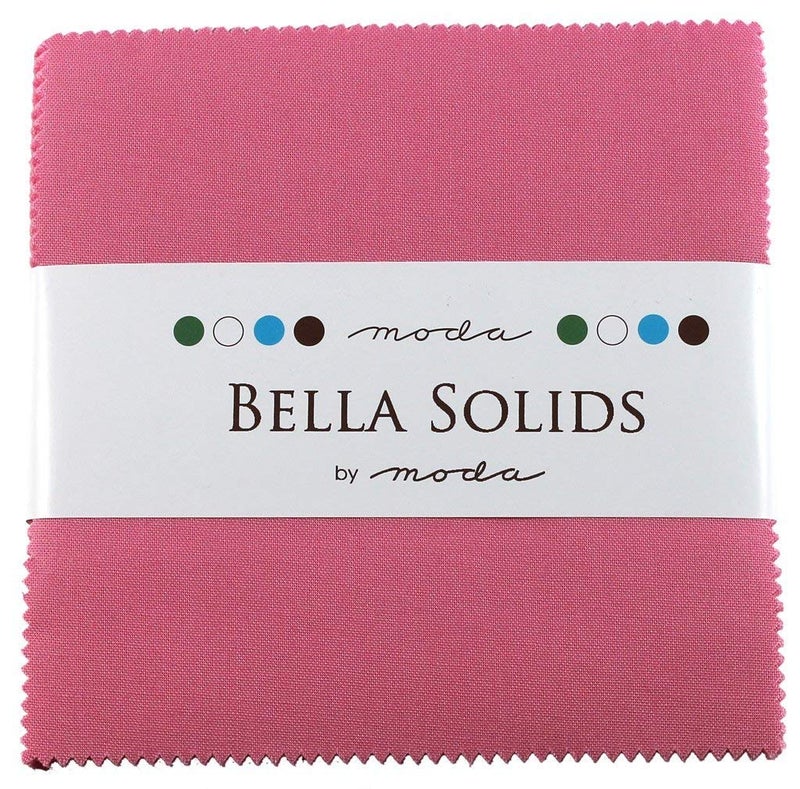 MODA Bella Solids 30s Pink Moda Charm Pack by Moda Fabrics; 42-5" Quilt Squares - Image 3